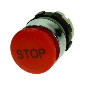 (image for) Emergency Stop Pushbutton 28mm, Red With White STOP Print, Turn